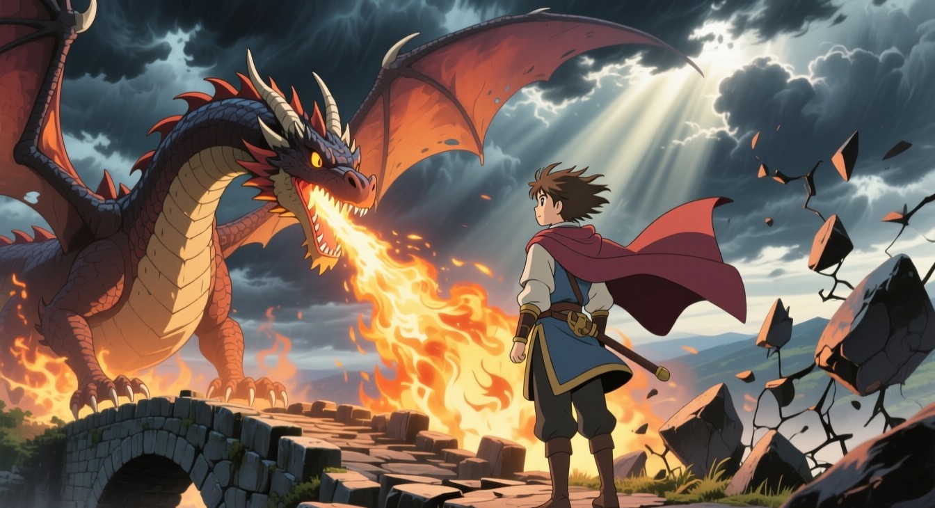 Fantasy landscape background